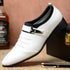 Men's Classic Slip-On PU Leather Business Dress Shoes with Pointed Toe for Wedding